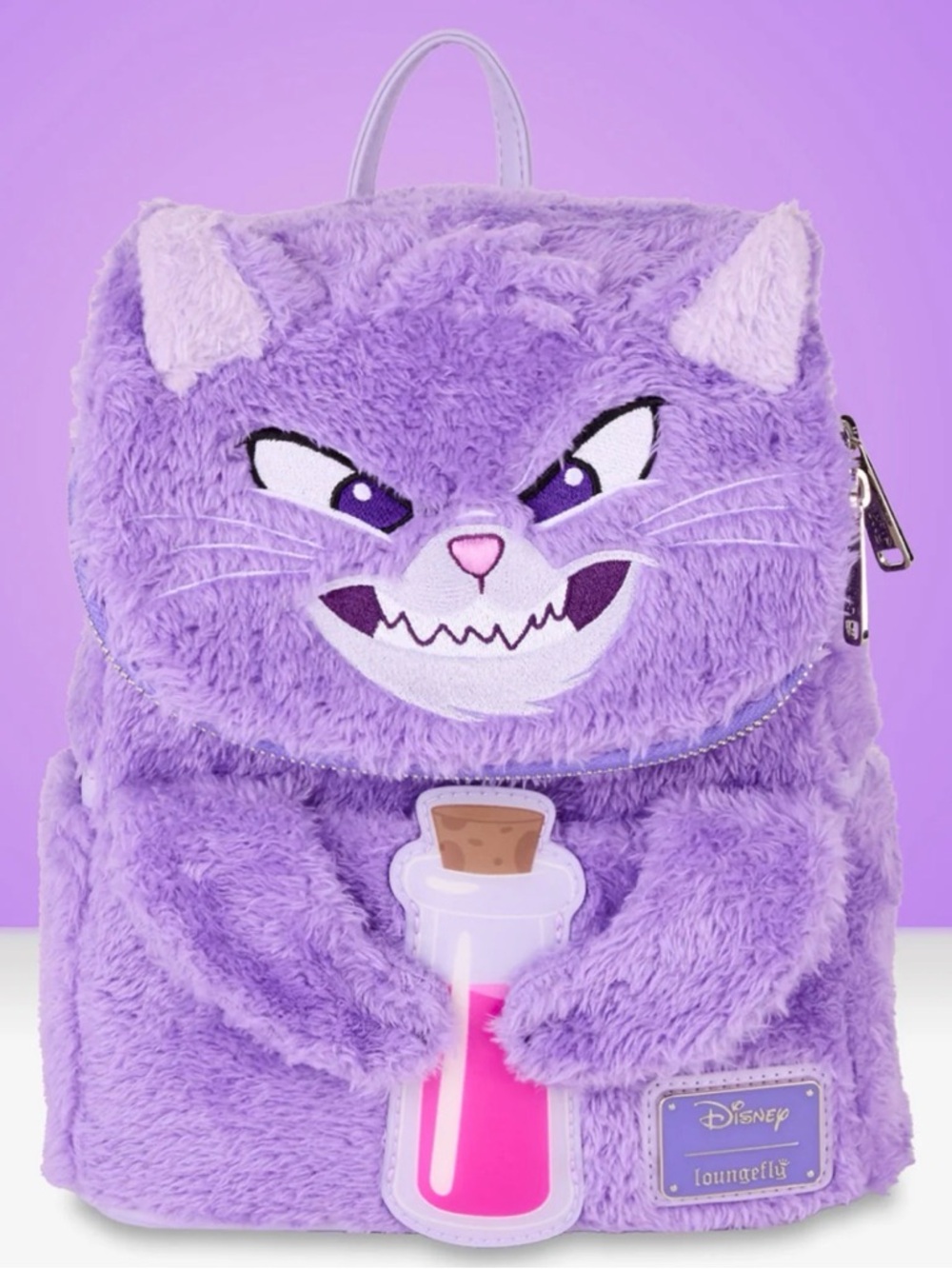 Loungefly Purple Yzma Cat Plush Mini Backpack